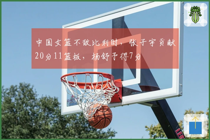 中国女篮不敌比利时，张子宇贡献20分11篮板，杨舒予得7分